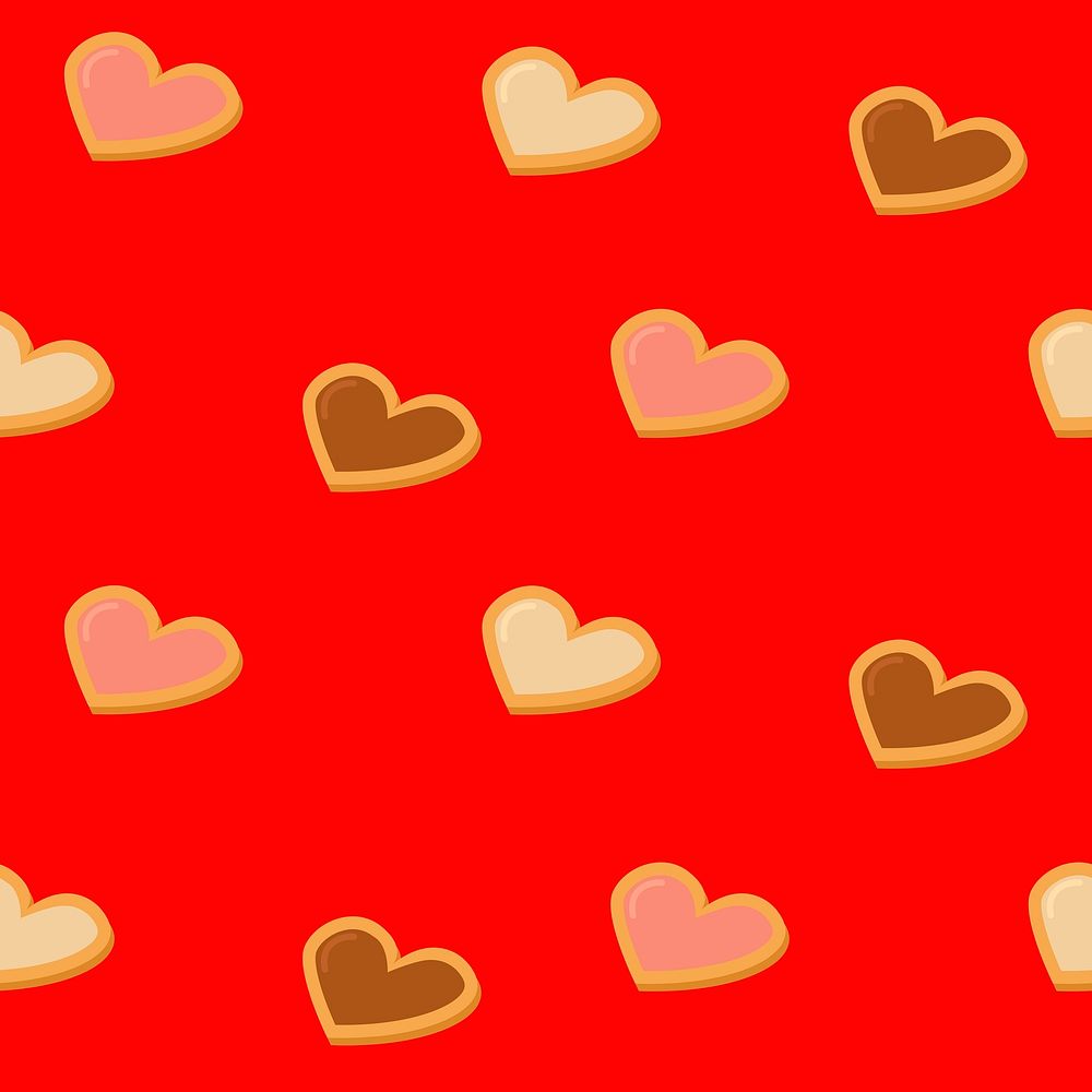 Cute colorful hearts pattern psd for Valentine&rsquo;s day