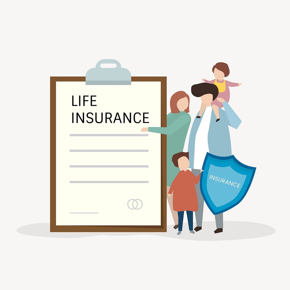 Life insurance illustration, family