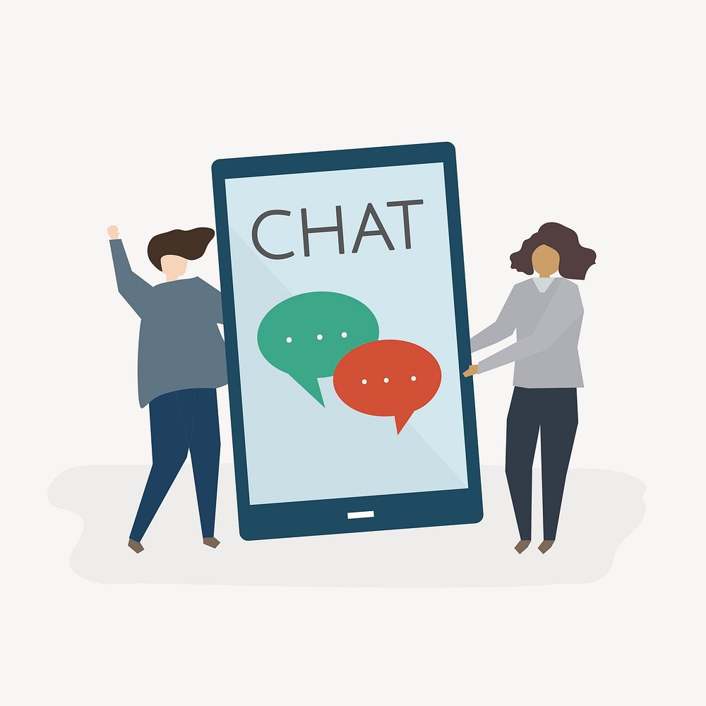 Chat illustration, social network, communication