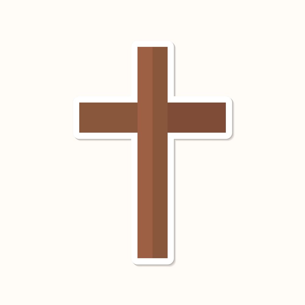 The Christian cross sticker design element vector