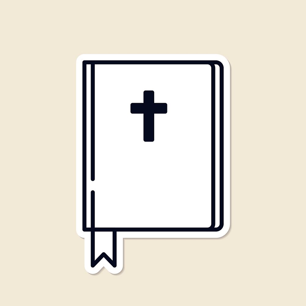 The holy bible sticker design element vector