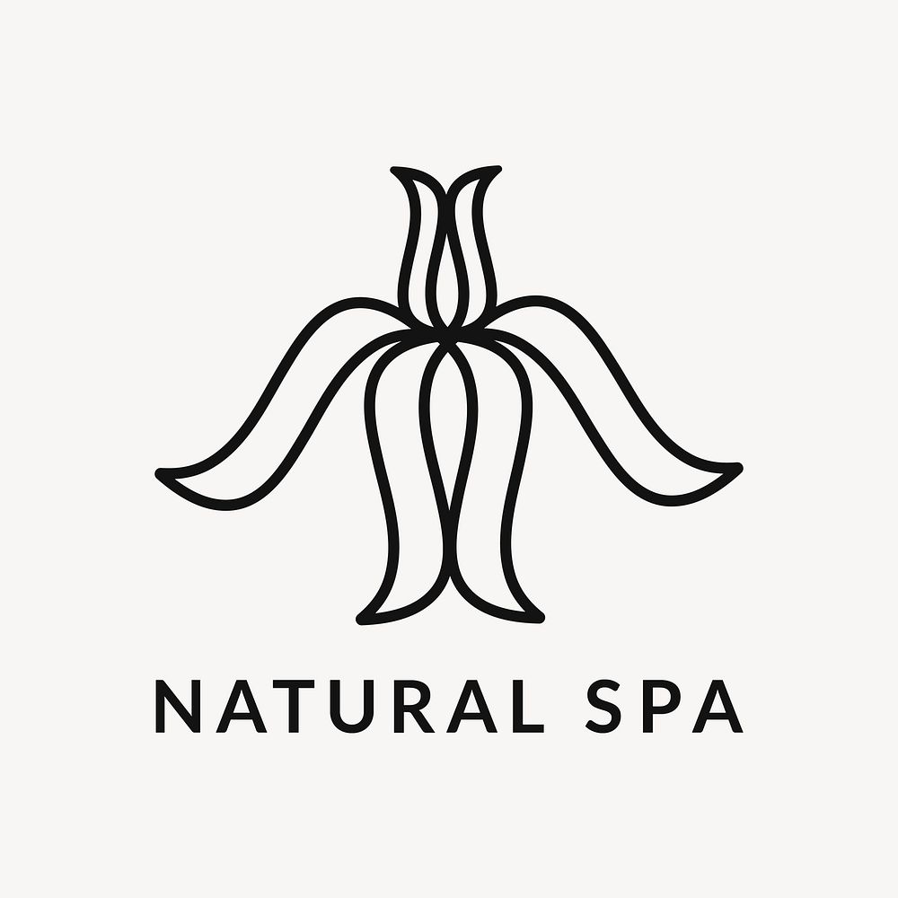Modern spa logo, beautiful creative design for health & wellness business vector