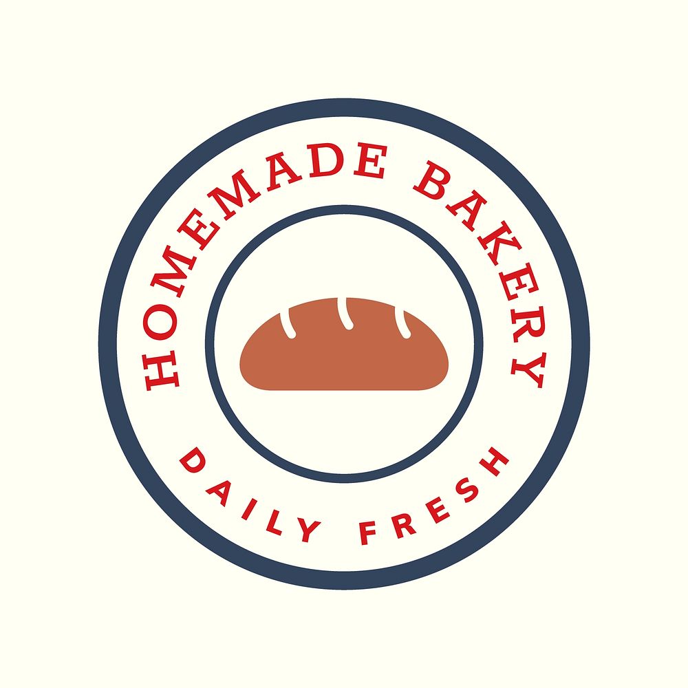Bakery logo food business template for branding design vector