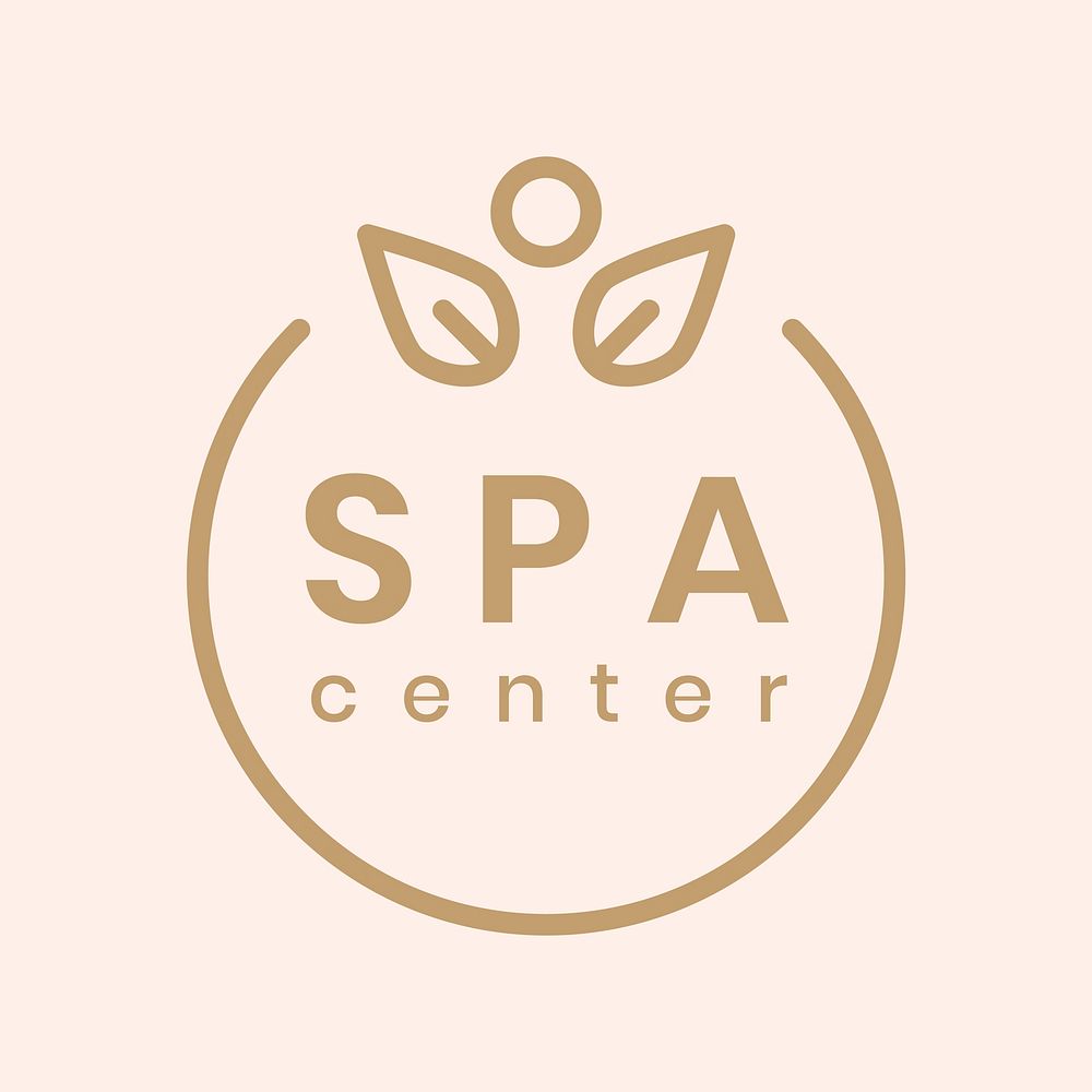 Wellness spa logo template, modern professional design vector