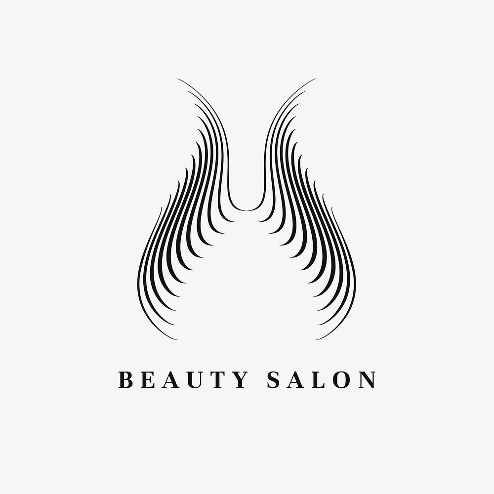 Beauty salon logo template, modern creative design vector