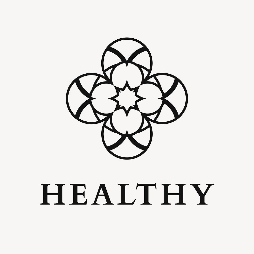Aesthetic health spa logo template, creative professional design vector