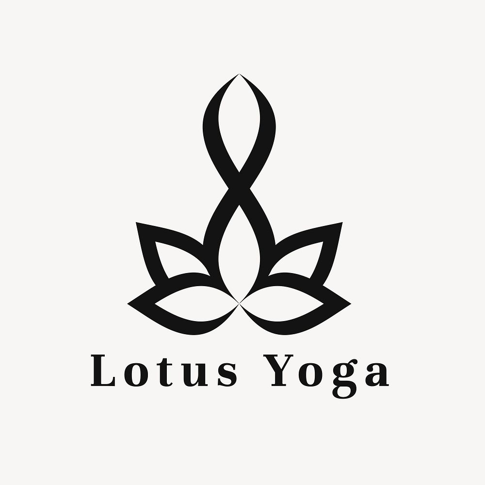 Yoga lotus logo, flower modern professional design for health & wellness business vector