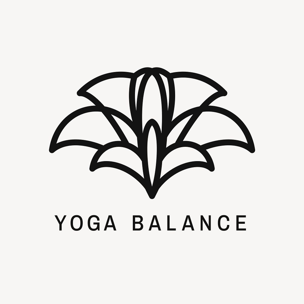 Wellness yoga logo template, creative modern design vector