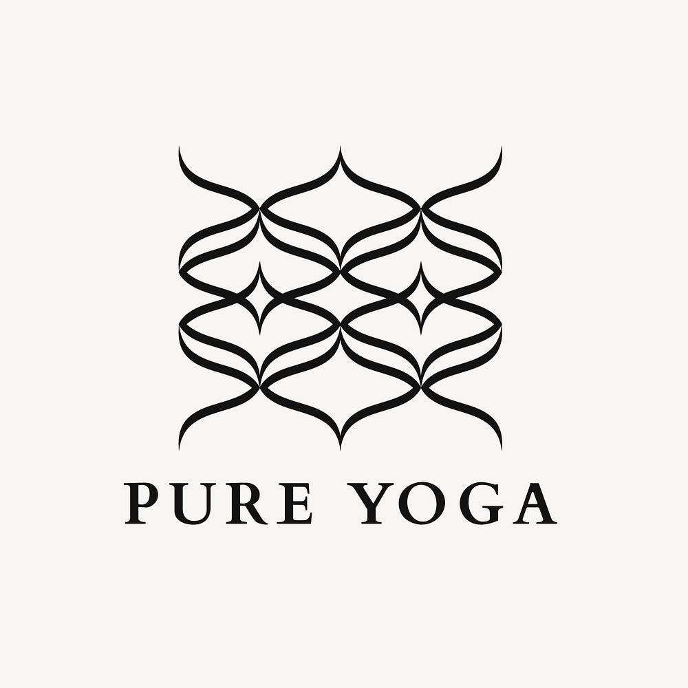 Modern yoga logo template, wellness creative professional design vector