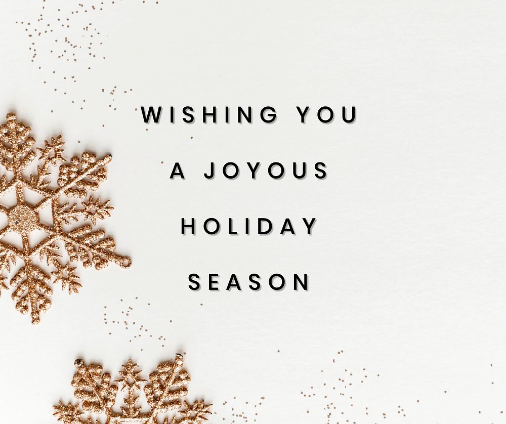 Christmas greeting message vector template for social media post