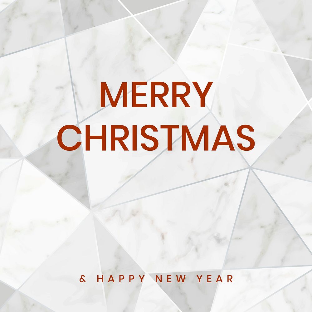 Merry Christmas greeting vector gray geometric background