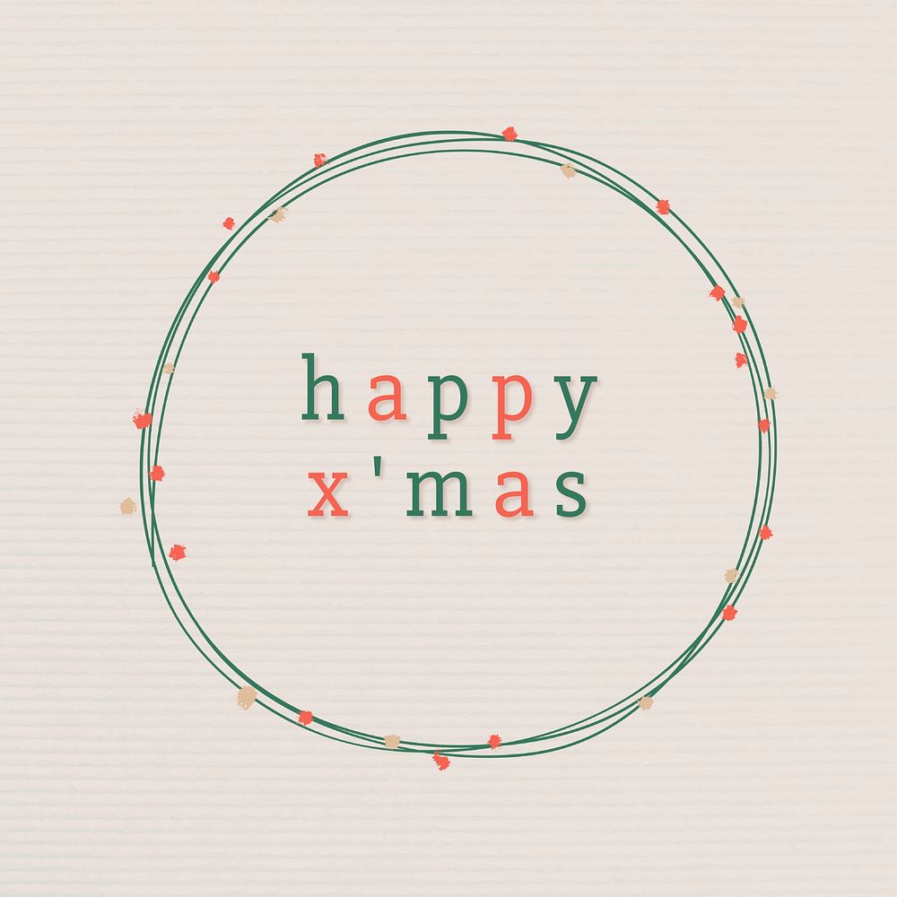 Happy X'mas social media post Christmas season