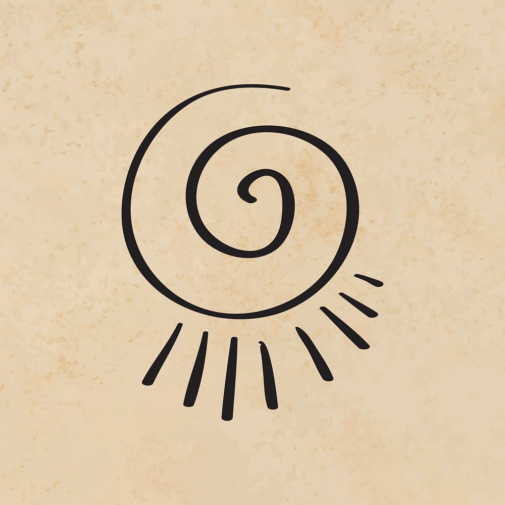 Doodle bohemian swirl symbol vector illustration