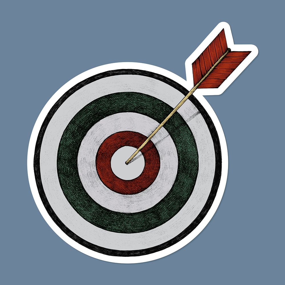 Vector arrow and target sticker