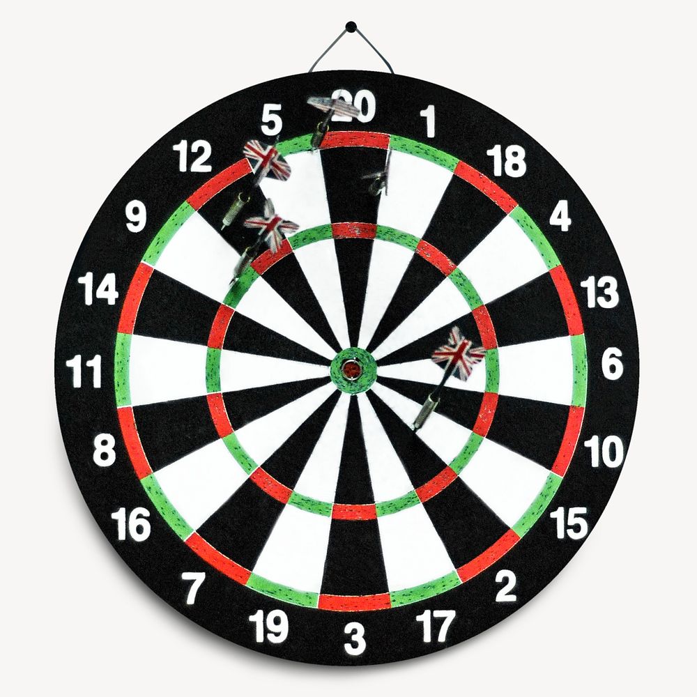 Darts business target collage element psd
