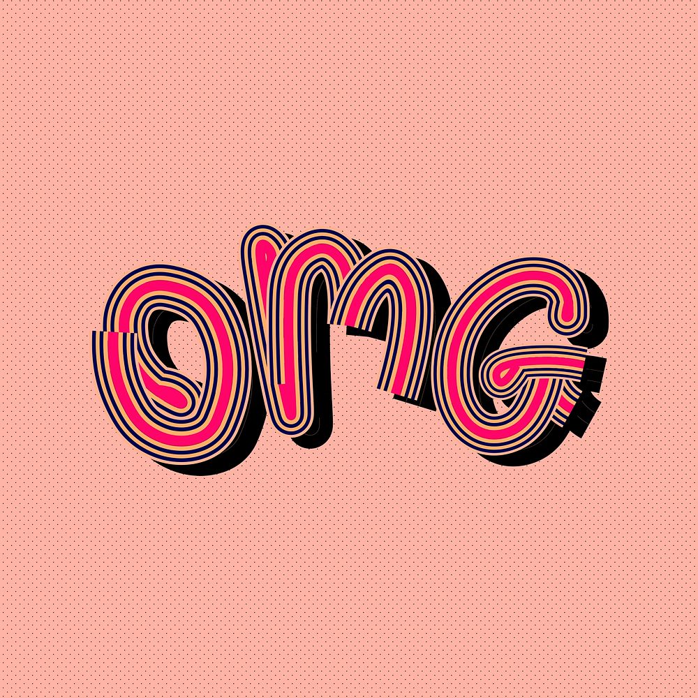 Psd OMG funky pink with dotted background
