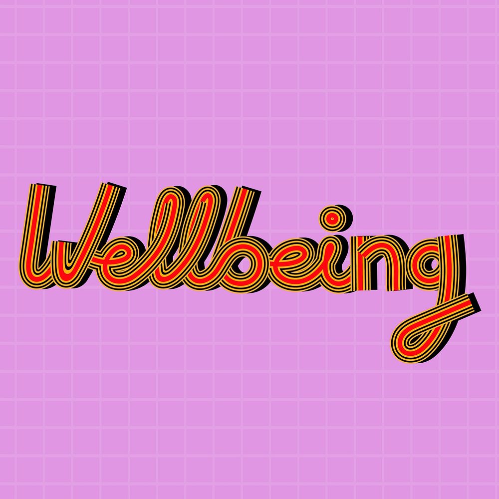 Concentric font vector wellbeing text typography retro