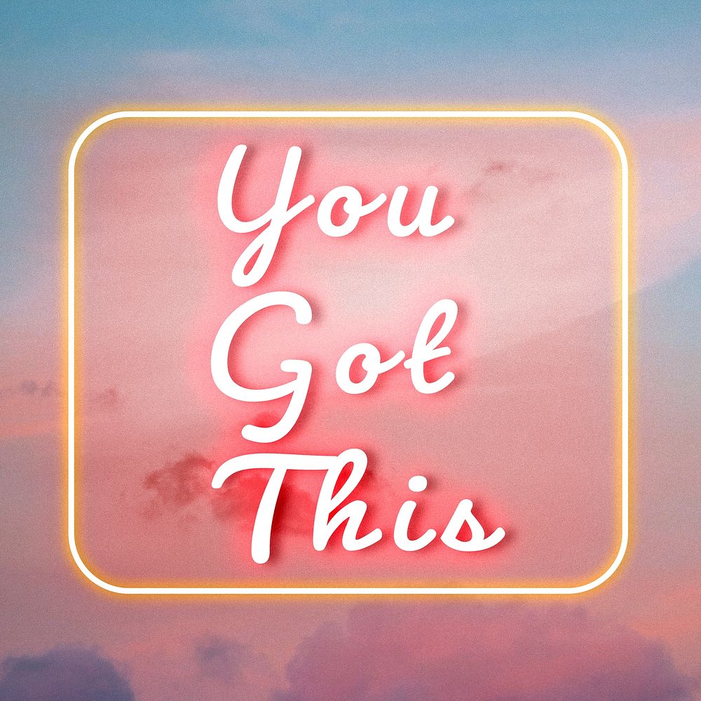 You got this neon glow typography
