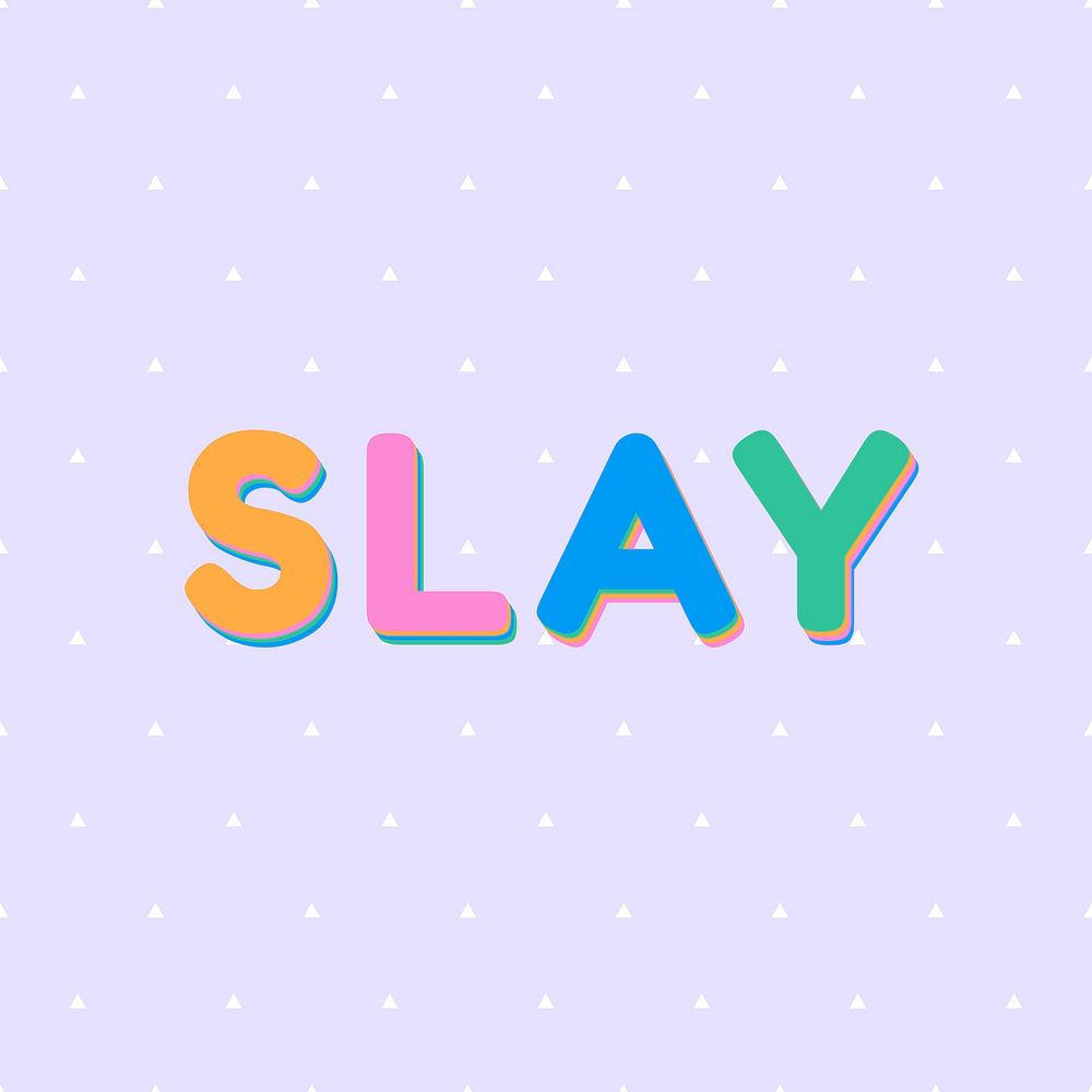 Slay word art text typography 