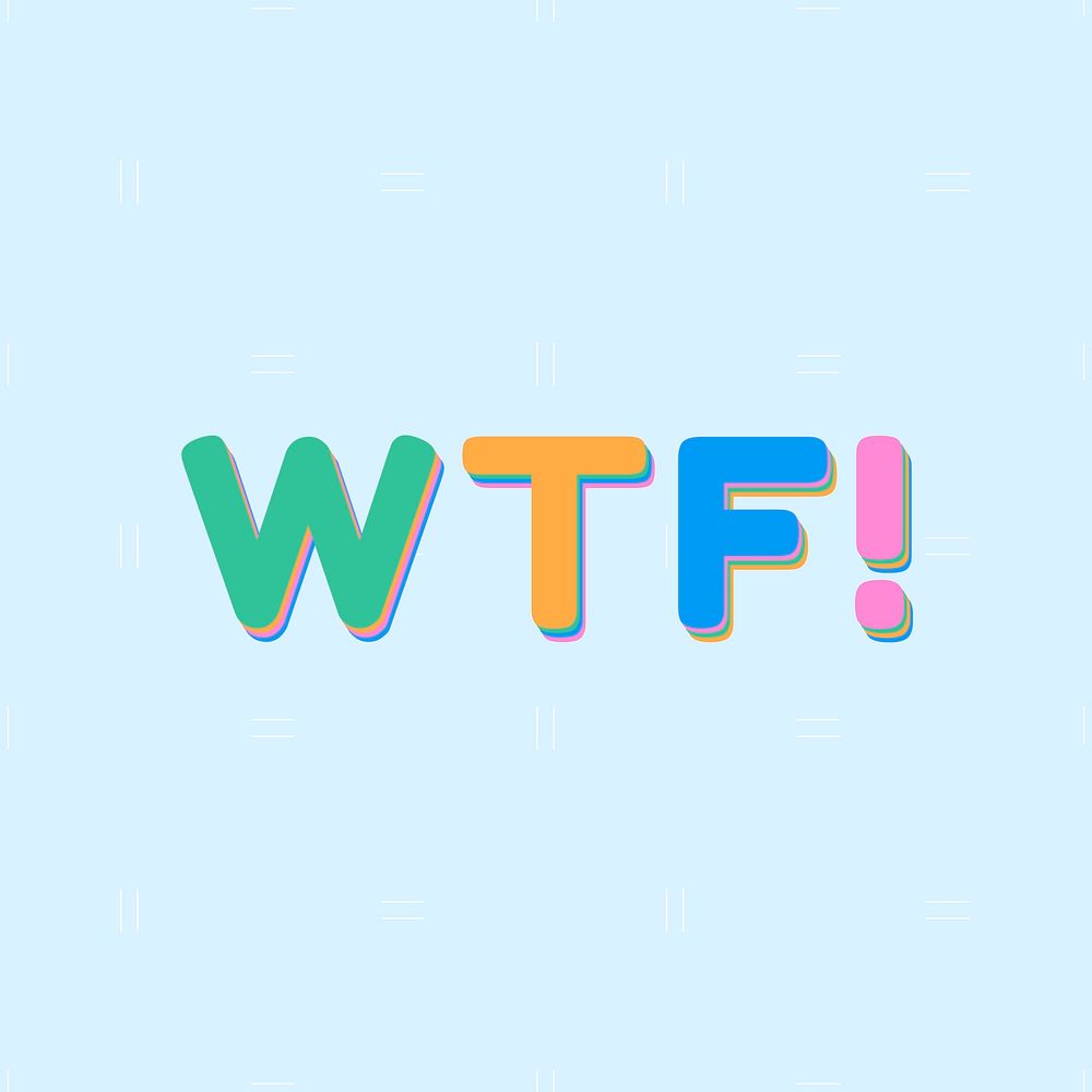 WTF curse word art text typography 