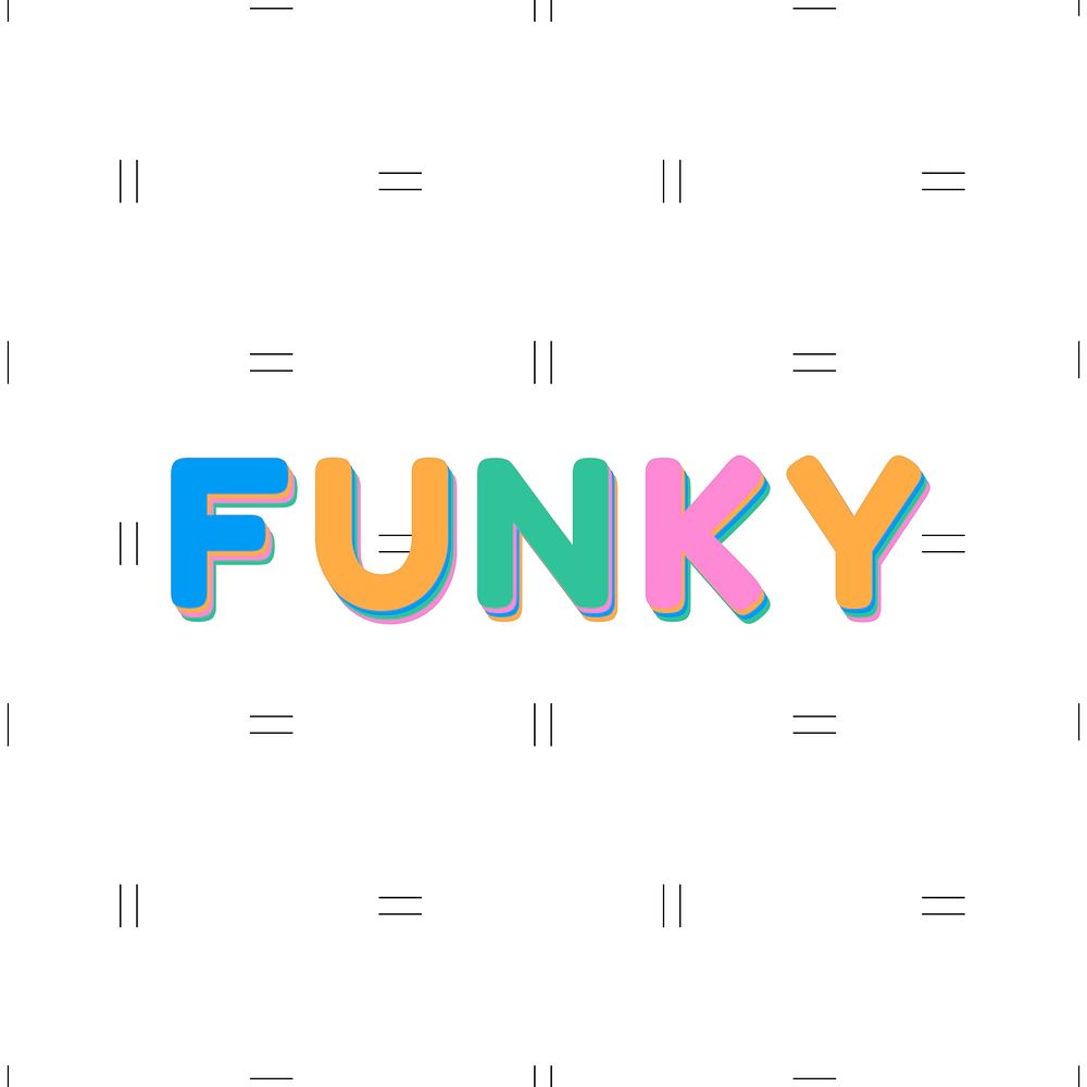 Funky bold lettering font typography