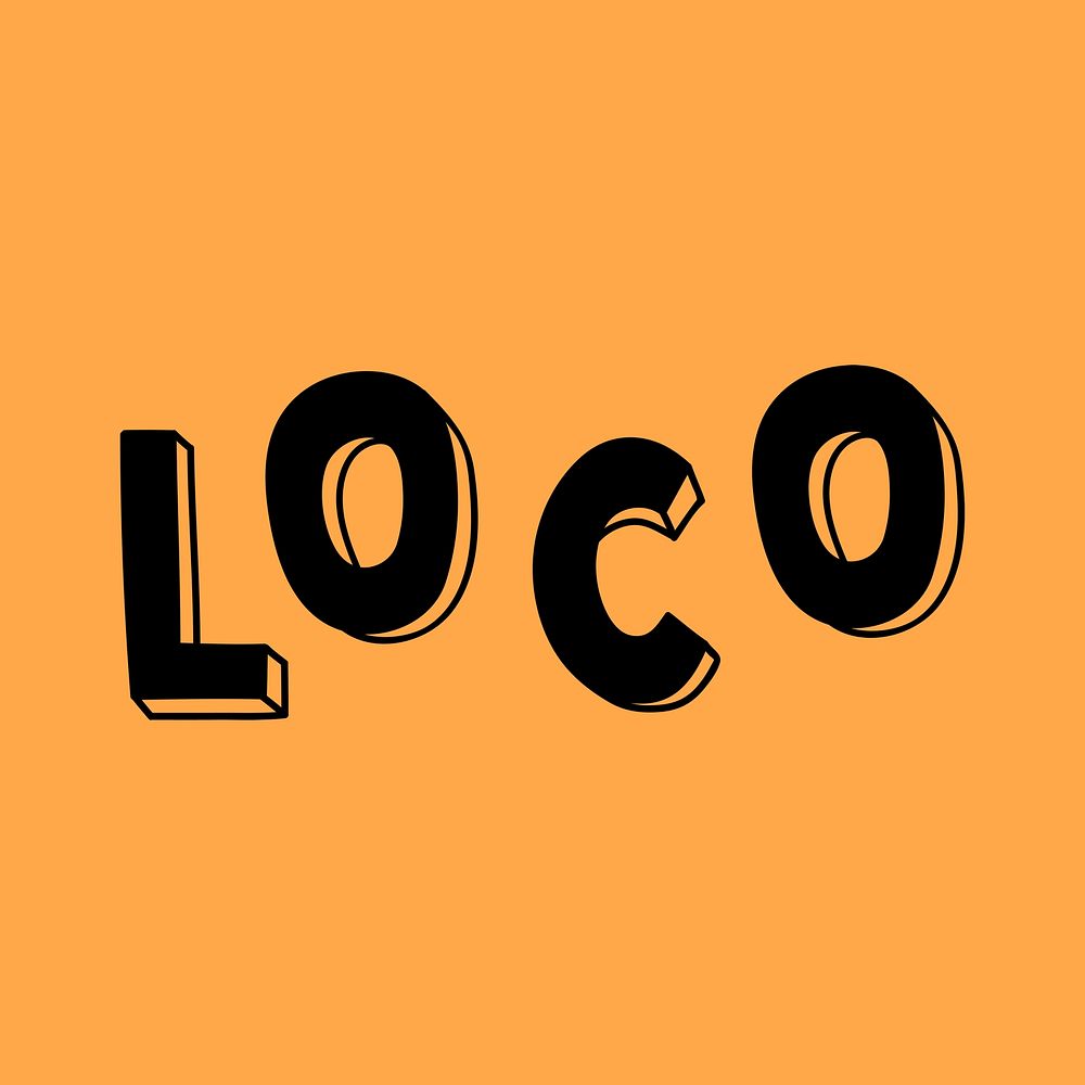 Loco psd word art typography