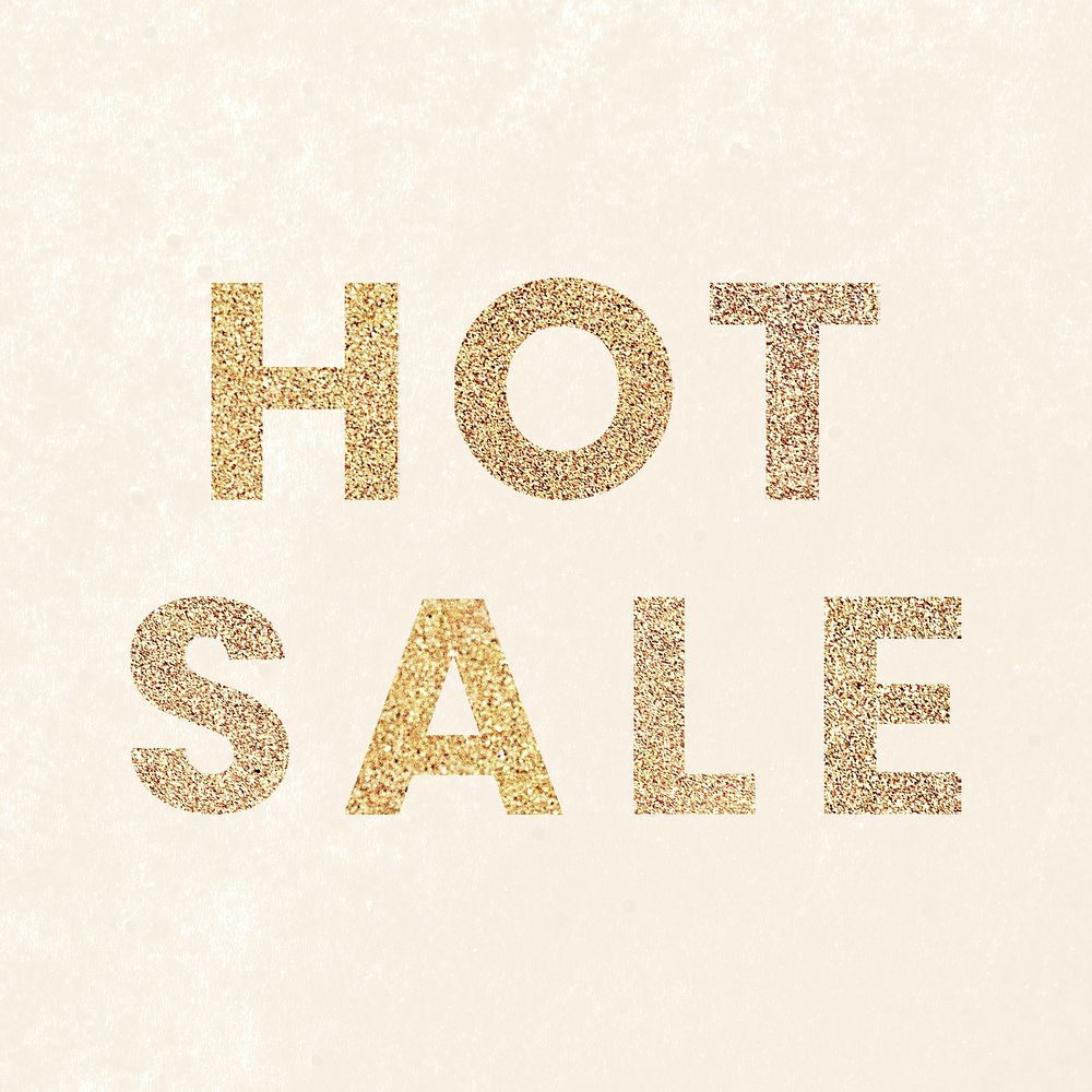 Glittery hot sale typography on a beige background