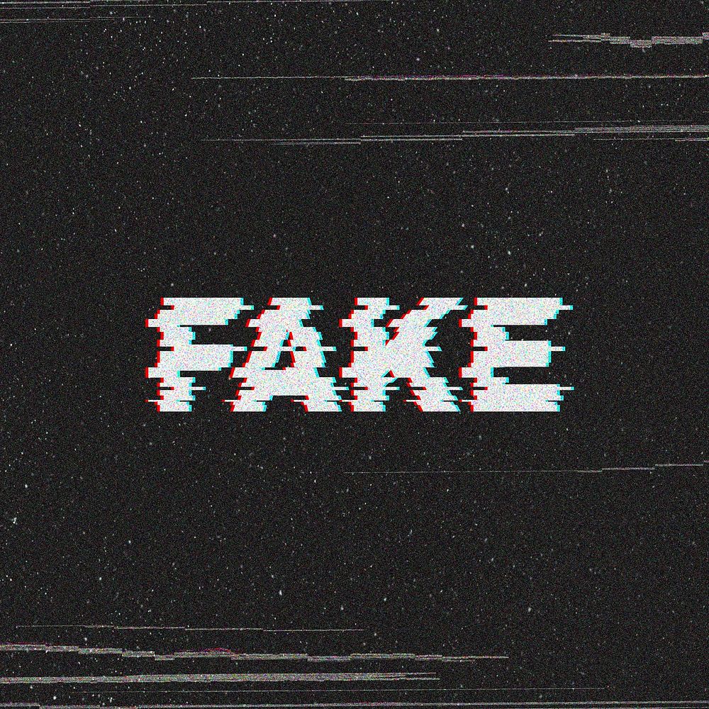 Fake glitch effect typography on a black background 