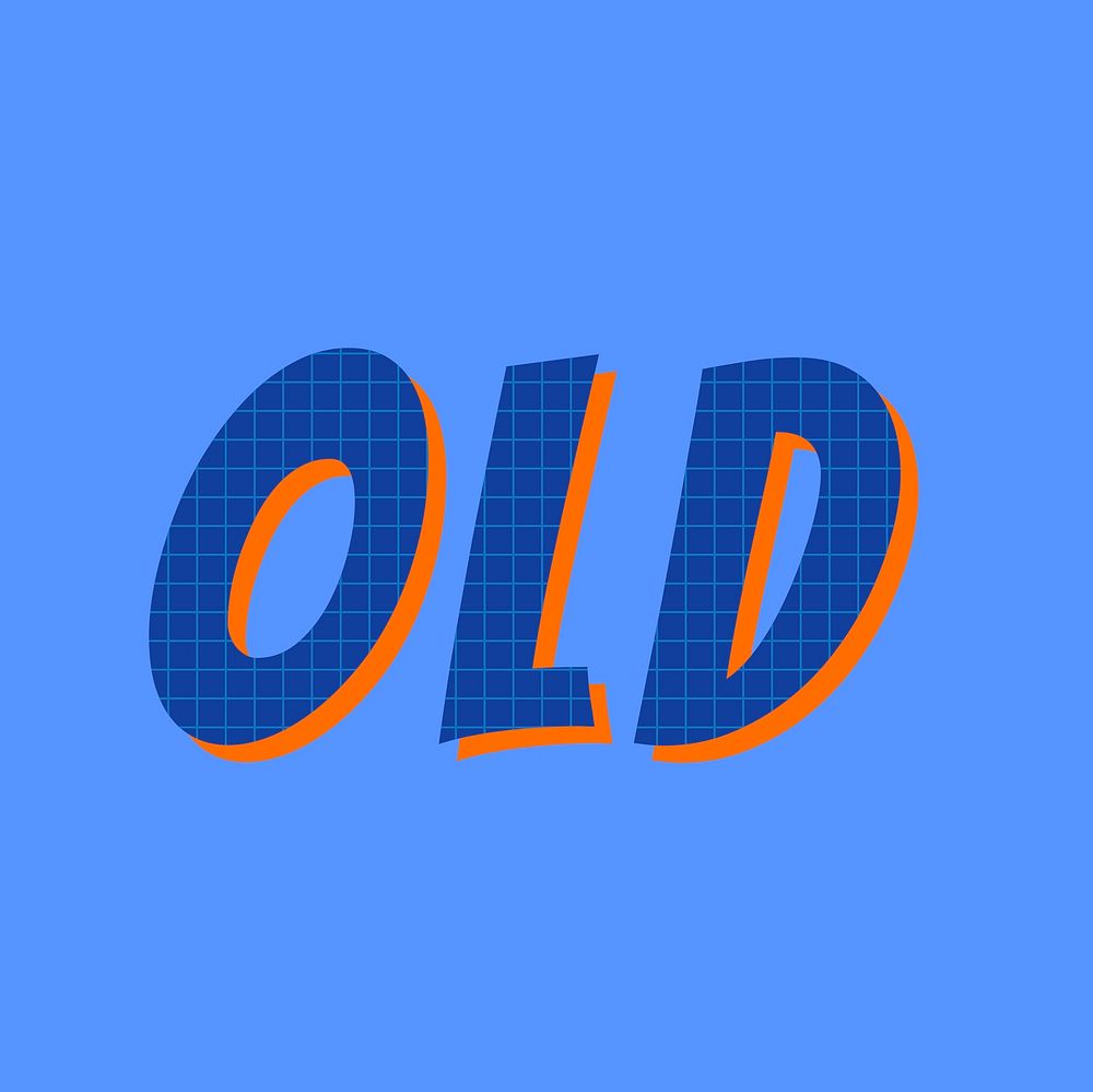 3D old funky lettering vector