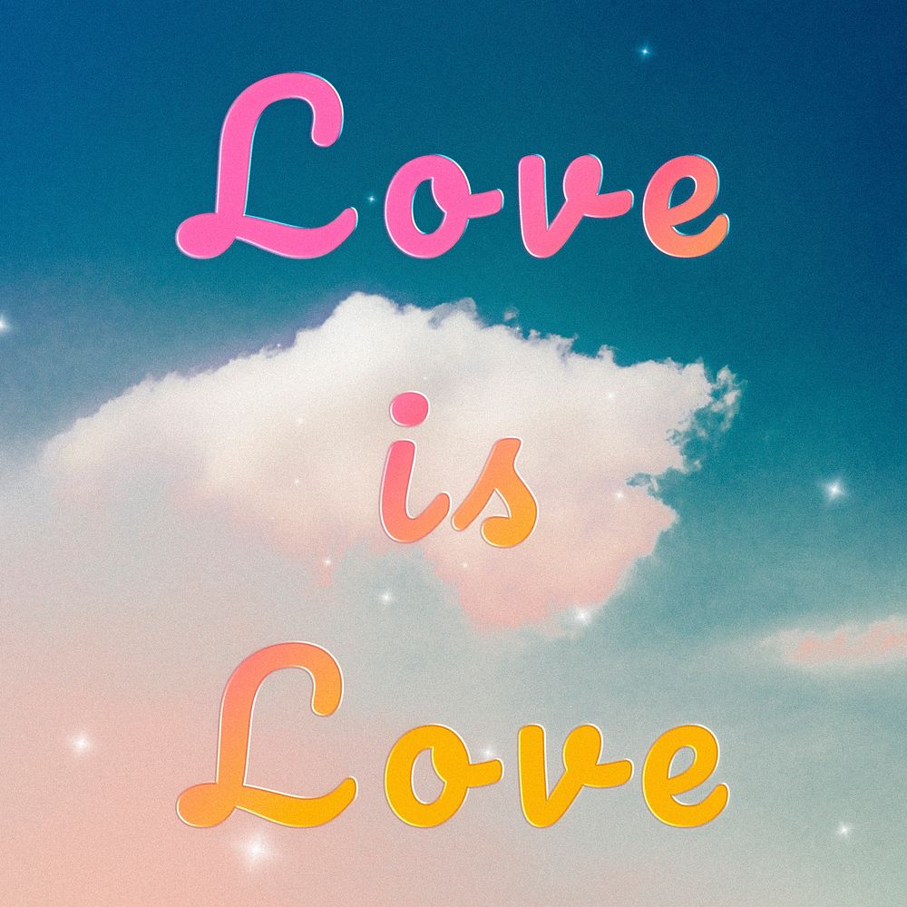 Doodle lettering love is love cute font typography