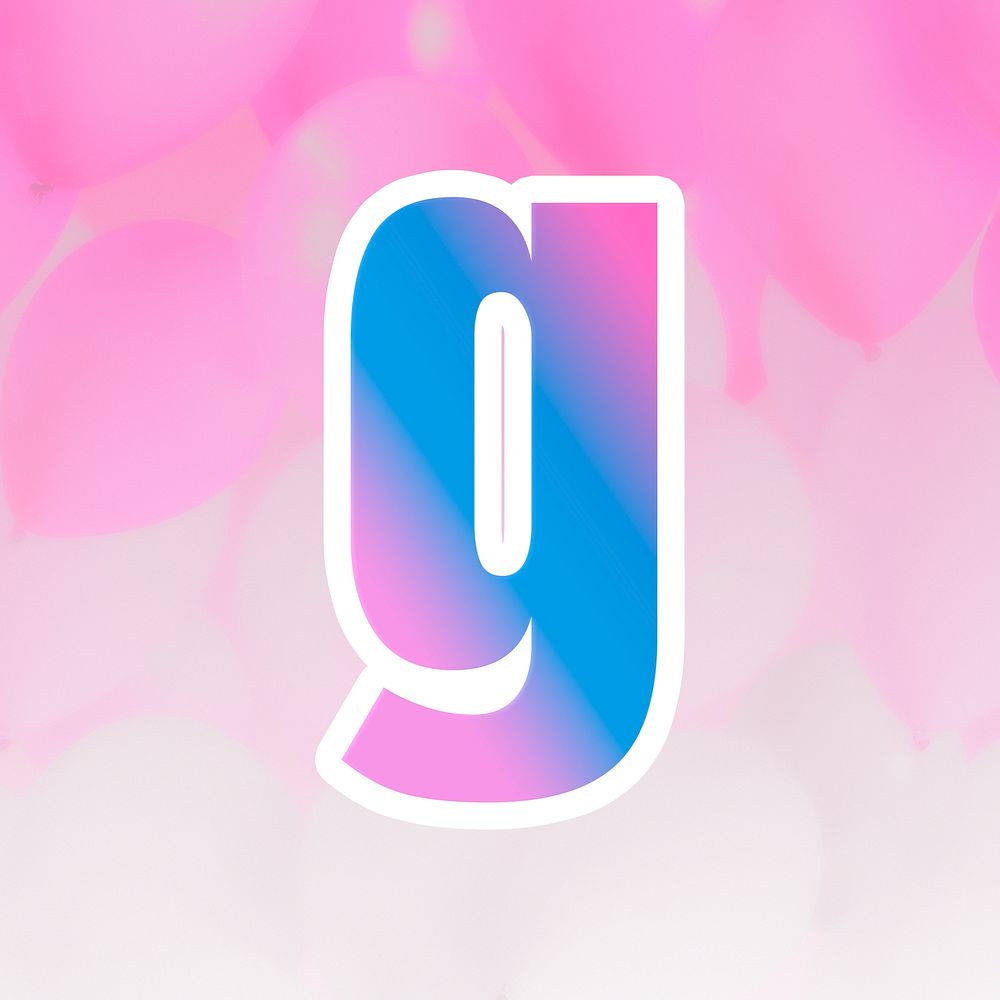 Psd letter g bold typography