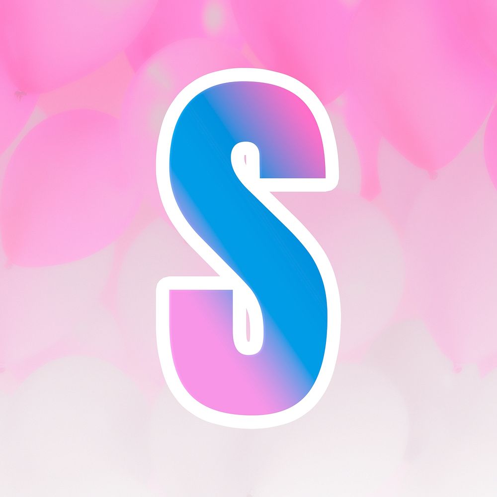 Psd letter s bold typography