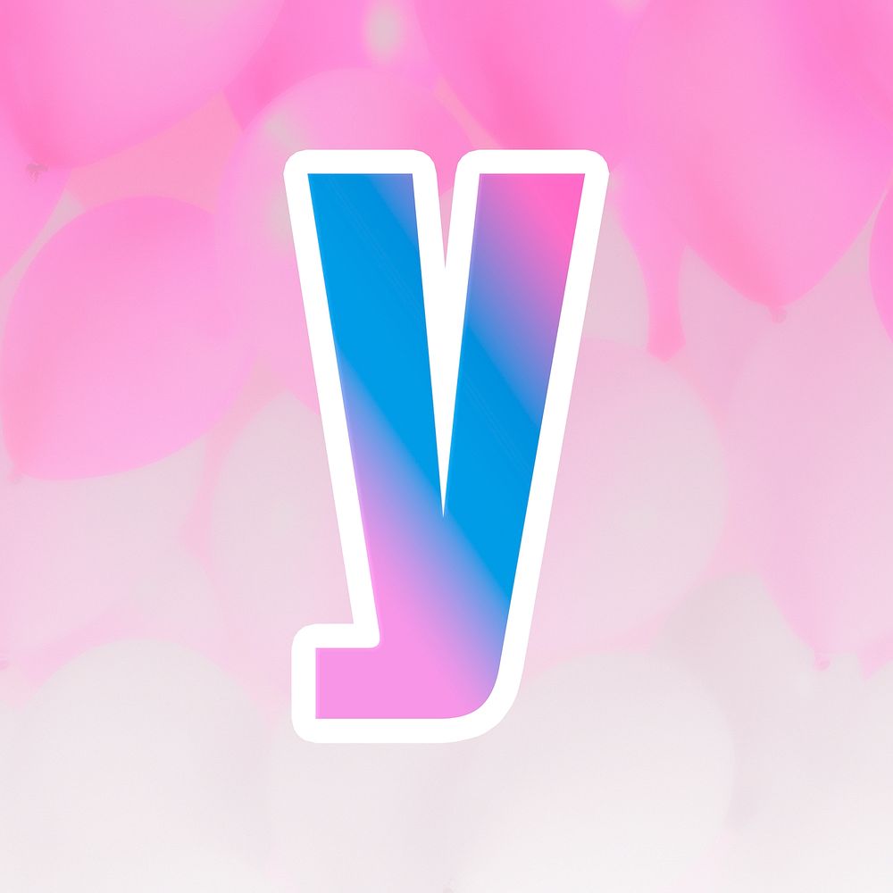 Psd letter y bold typography