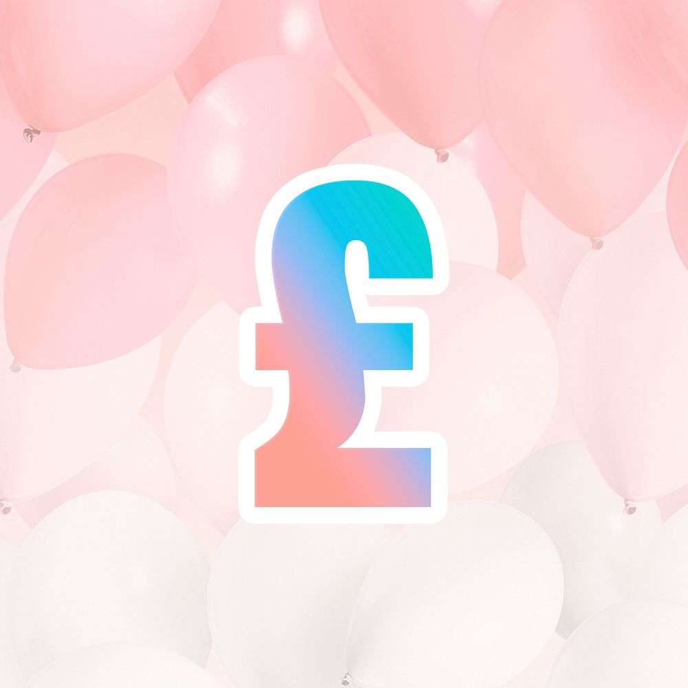 Psd gradient pound sterling sign