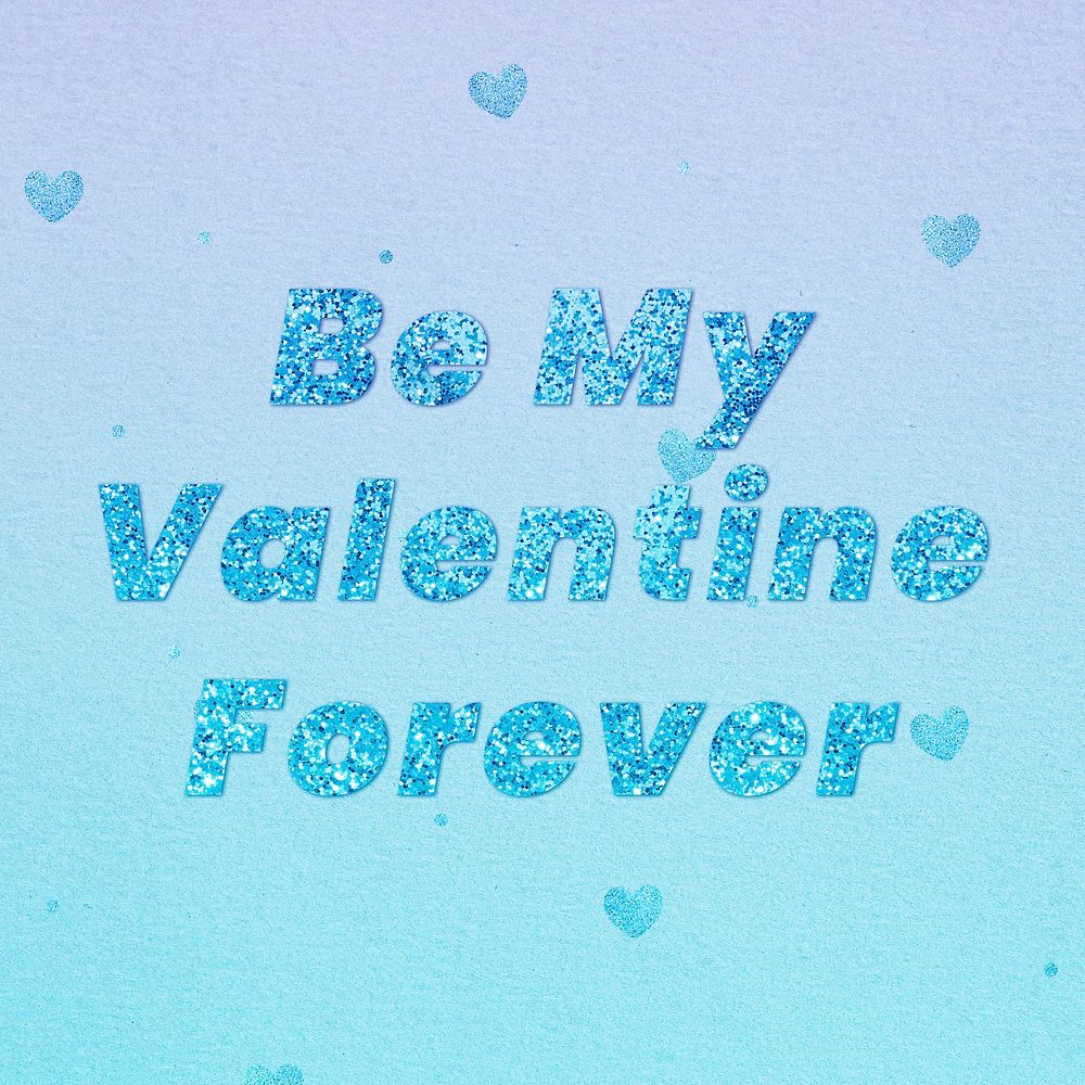 Be my valentine glitter text effect