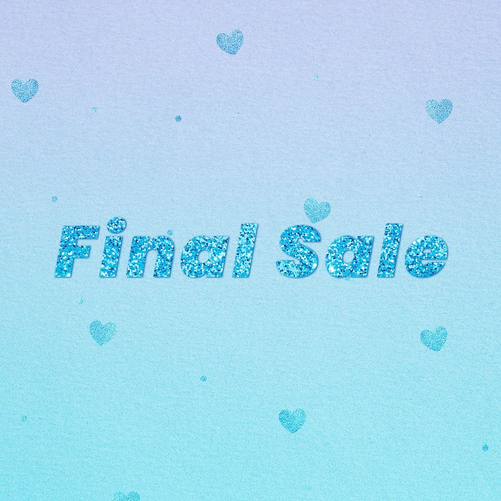 Final sale glitter word font