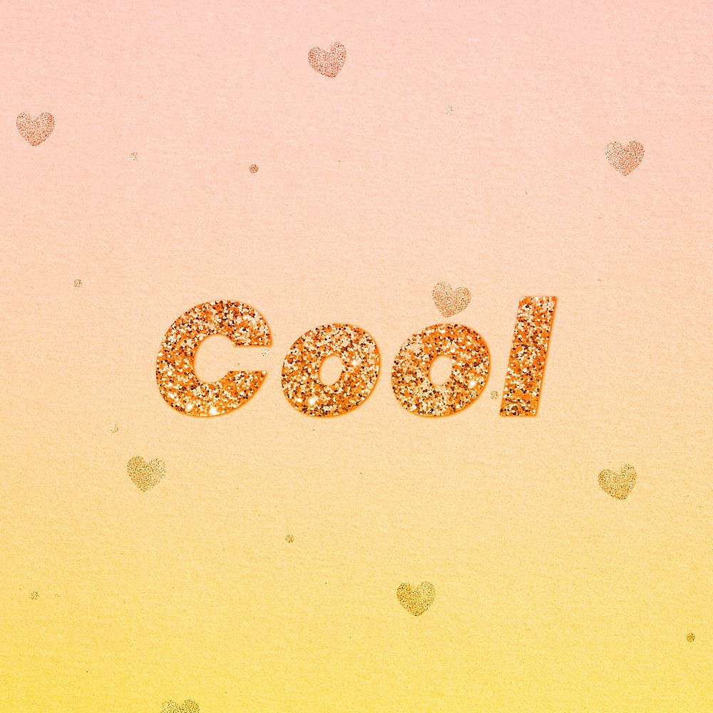 Glittery cool word lettering font