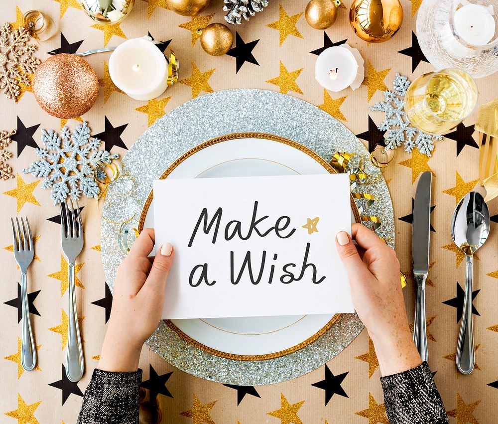 Make a Wish card and festive table settings