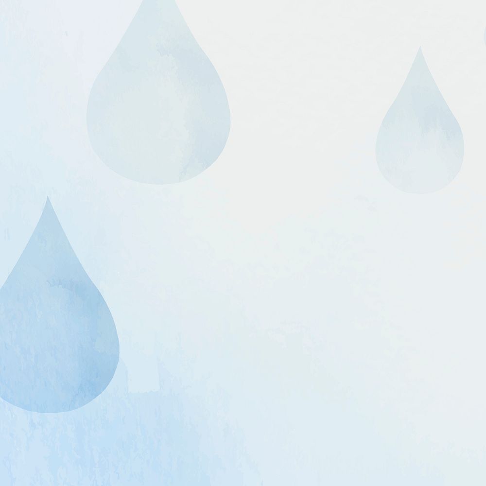 Blue watercolor background illustration, water droplet design