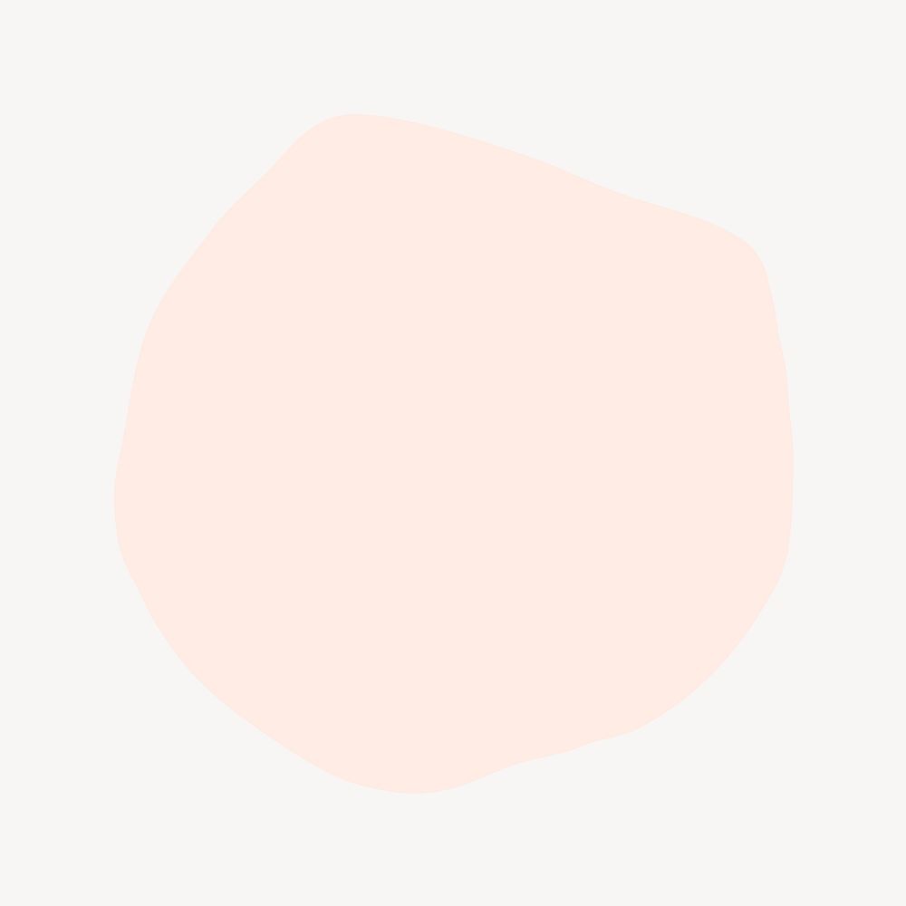 Pink blob shape, pastel design vector