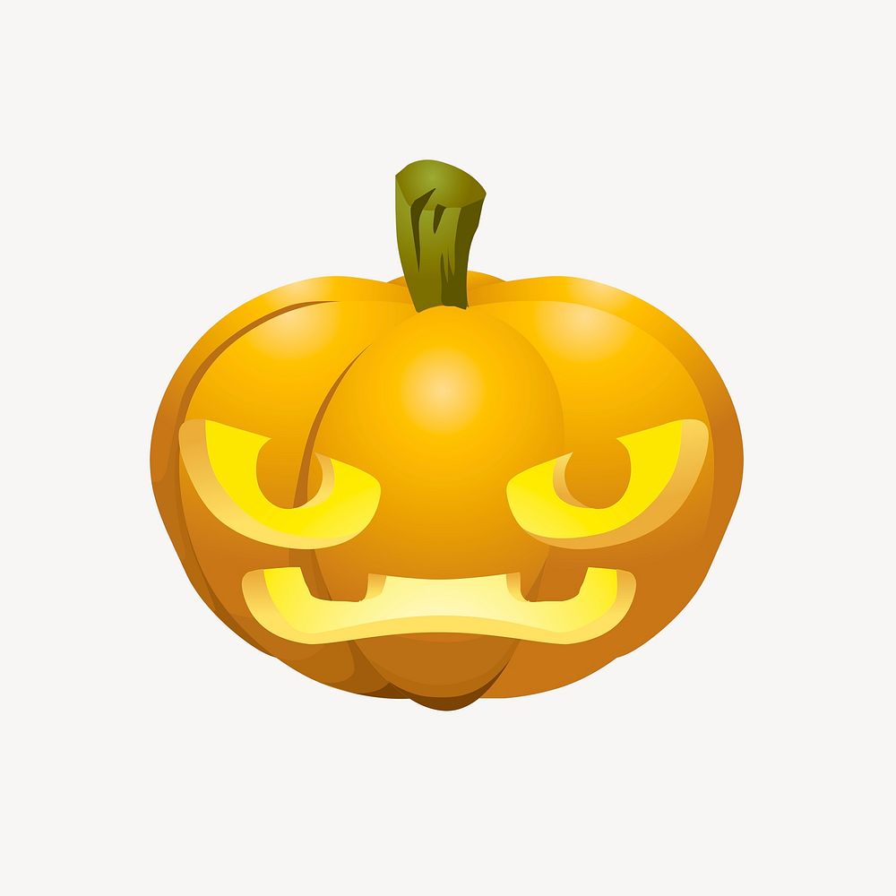 Jack-O-Lantern clipart, Glitch game illustration psd. Free public domain CC0 image.