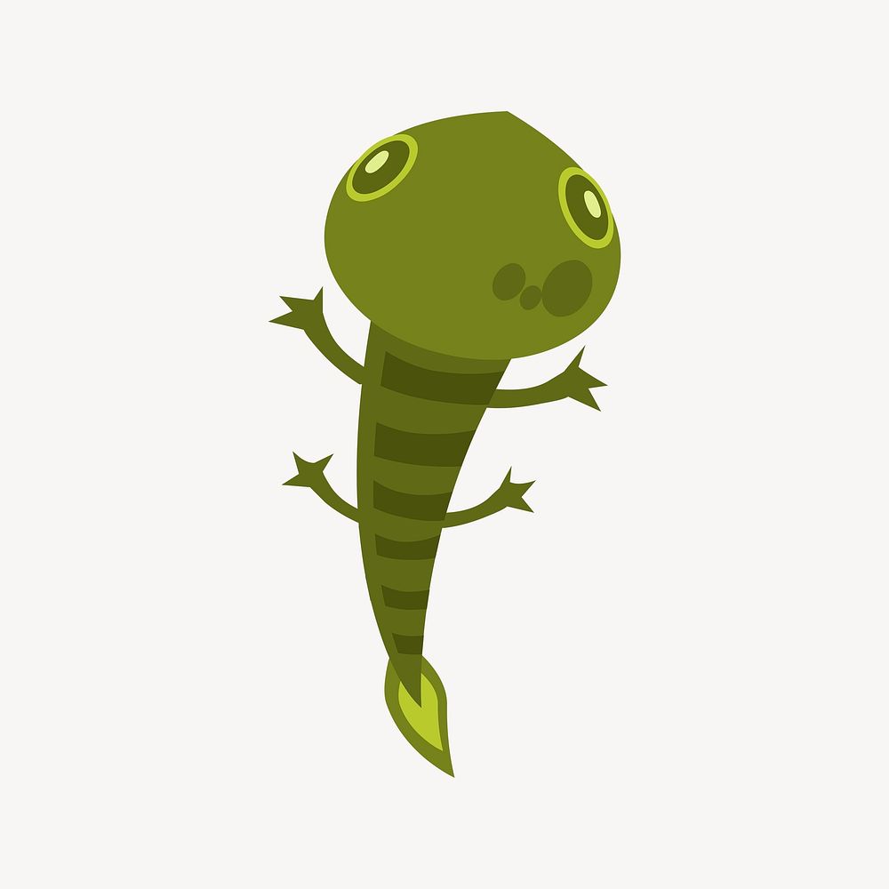 Lizard, animal clipart, Glitch game illustration psd. Free public domain CC0 image.