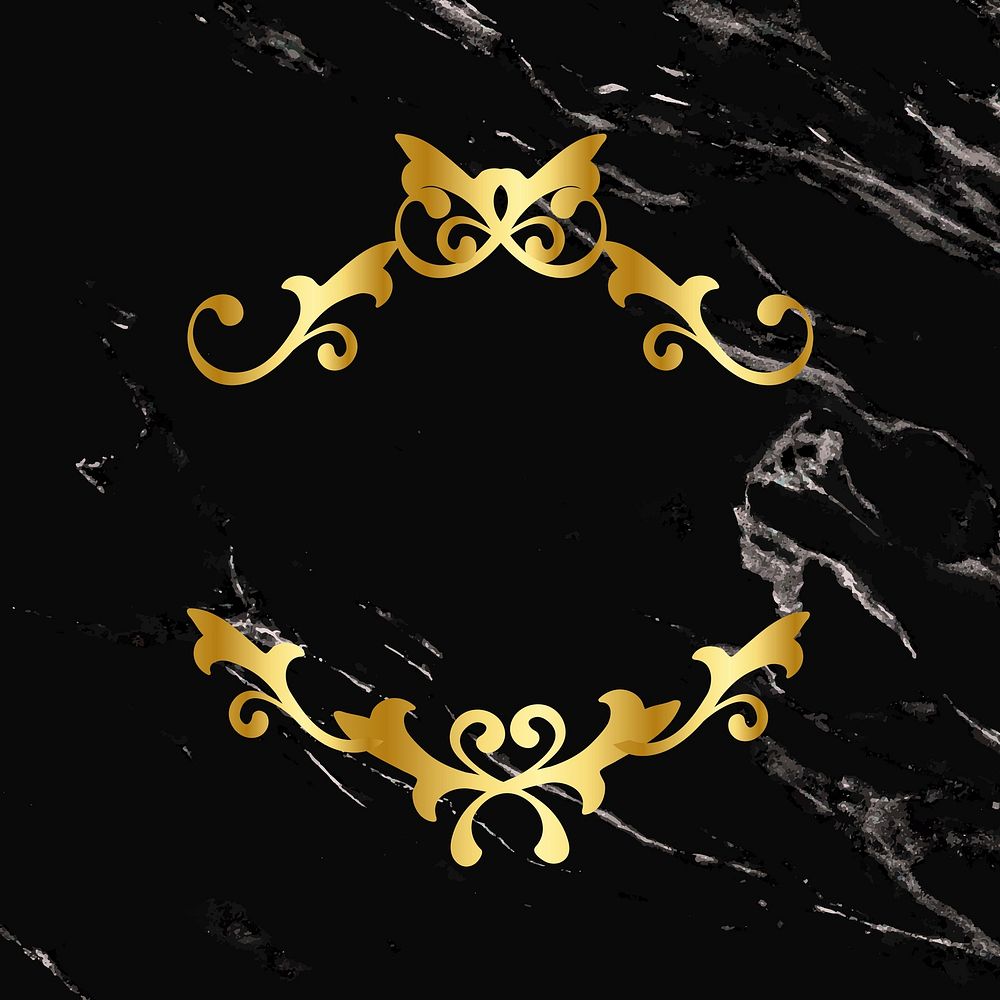 Luxurious ornaments gold vector flourish frame