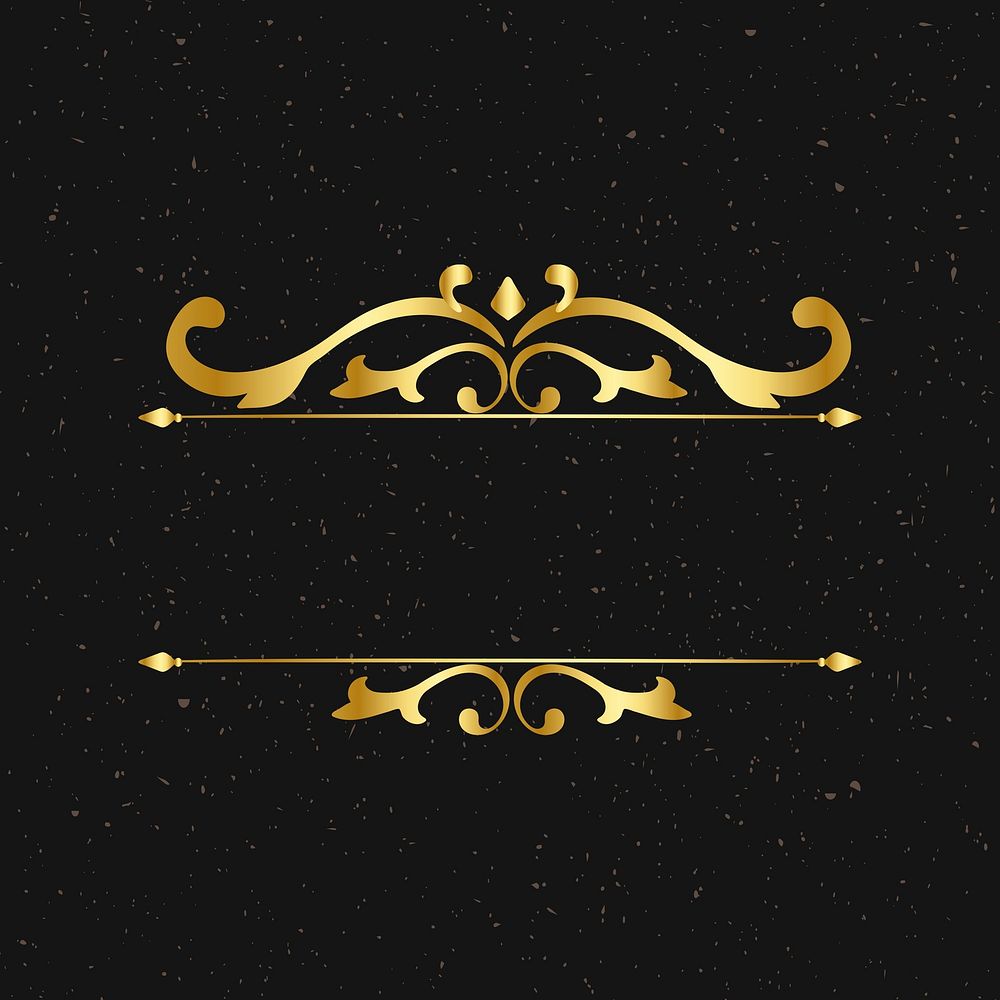 Gold classy frame ornaments vector vintage
