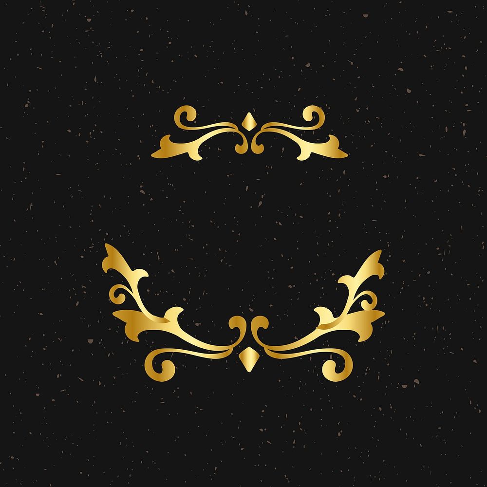Elegant gold scroll ornamental frame