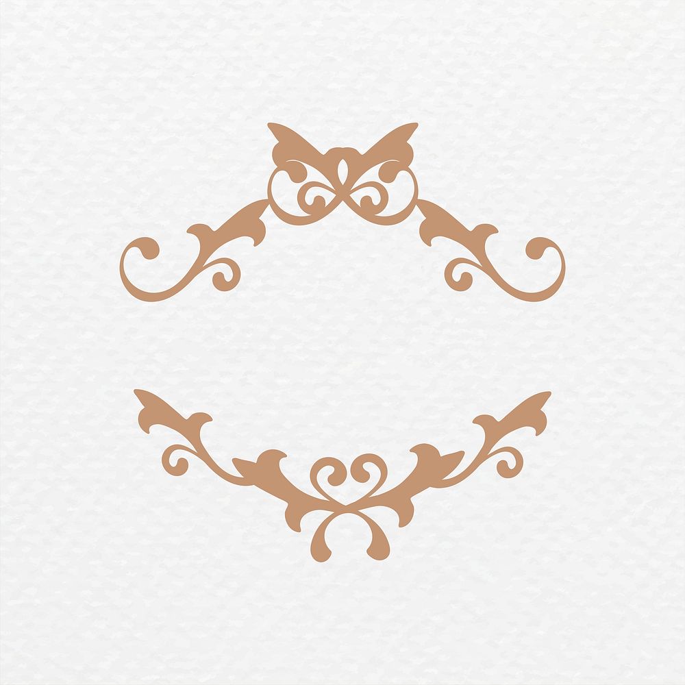 Luxurious ornaments bronze psd flourish frame