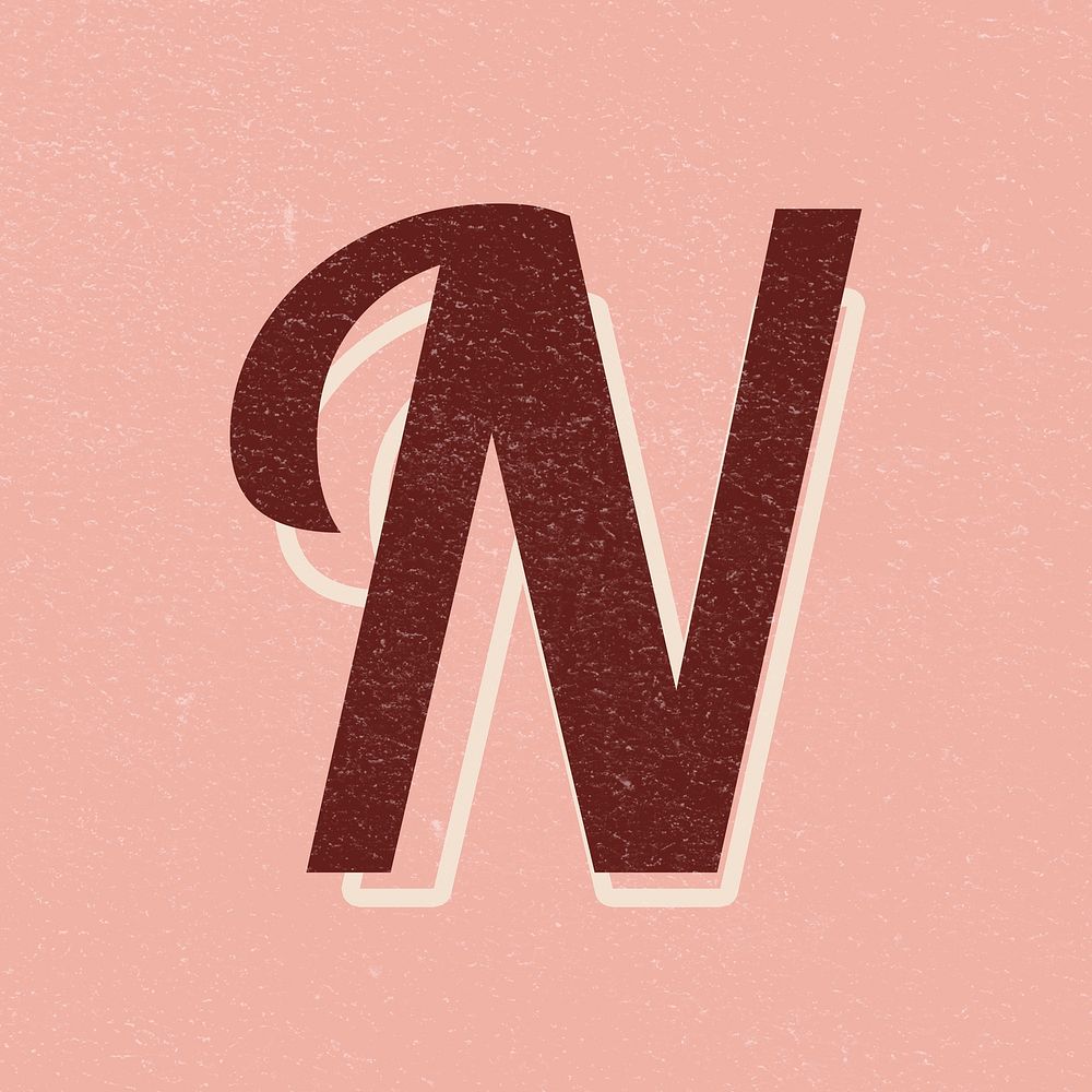 Letter N font printable a to z stylish lettering alphabet
