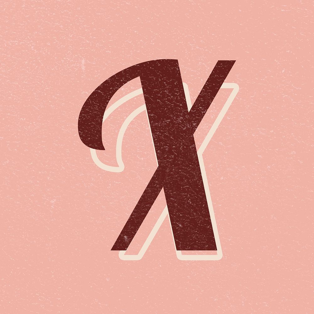 Letter X font printable a to z stylish lettering alphabet