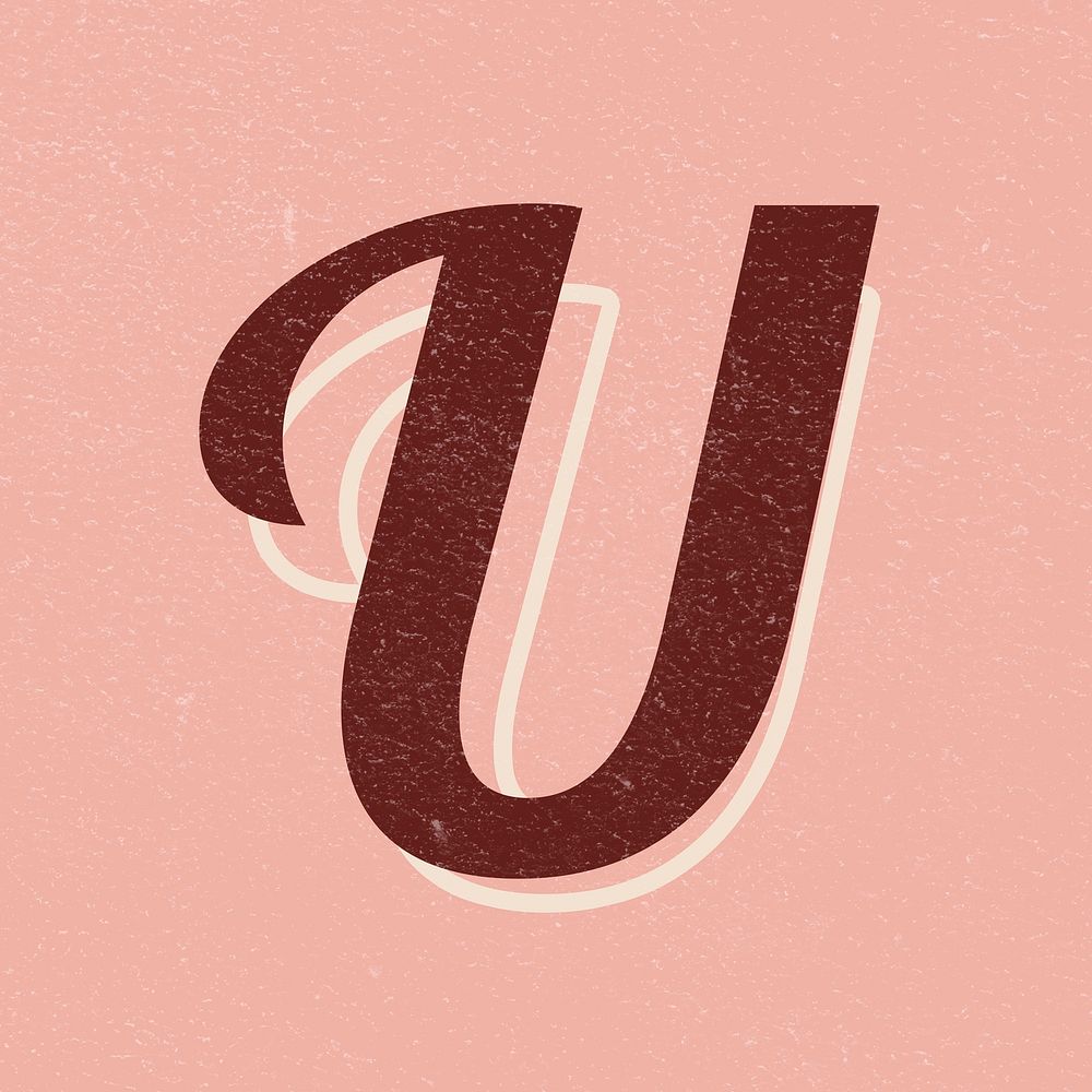Letter U font printable a to z stylish lettering alphabet