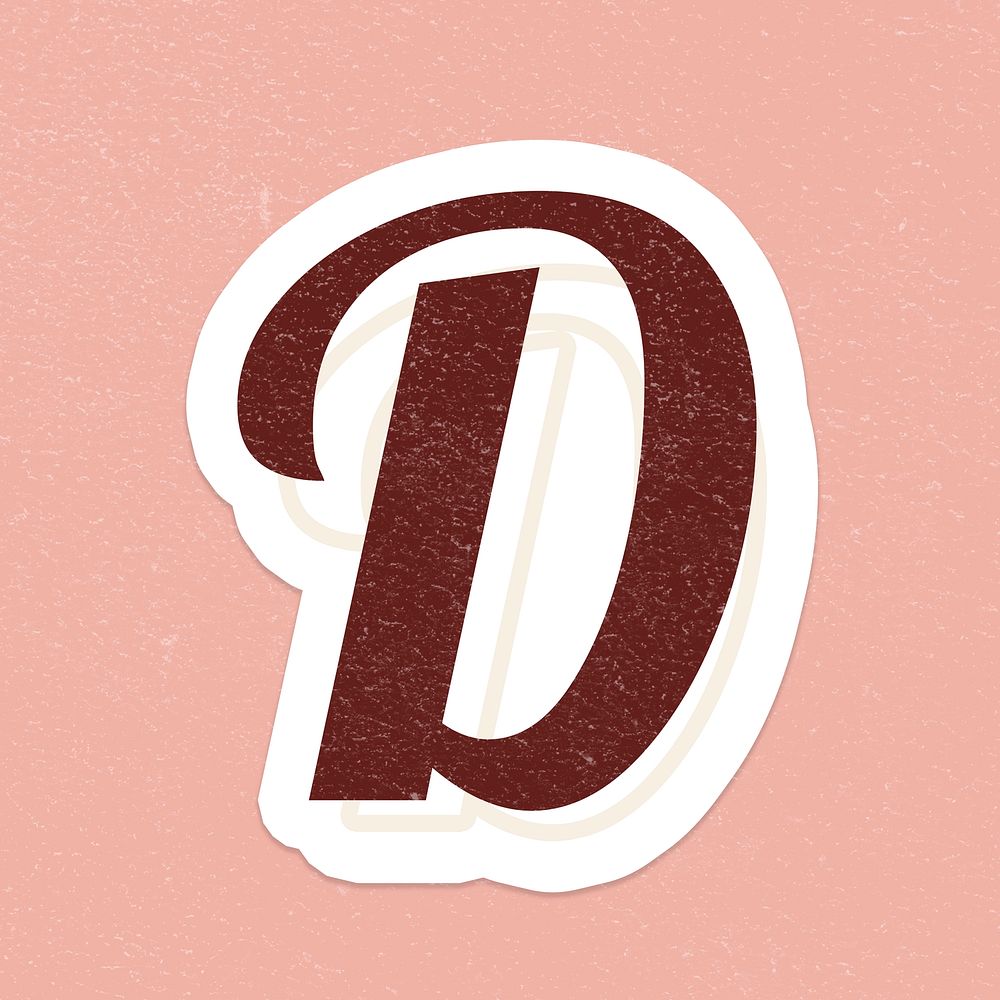 Letter D font printable a to z lettering alphabet psd